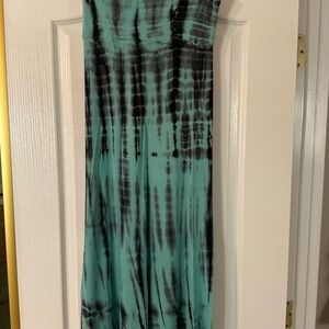 Tied dyed long maxi skirt size large